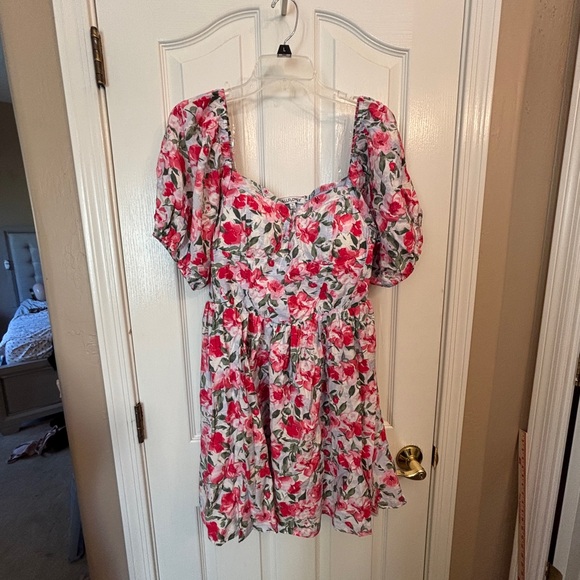 Wallflower Floral Milkmaid Cottagecore Mini Dress NWT Women’s Size XL Roses - Picture 11 of 15